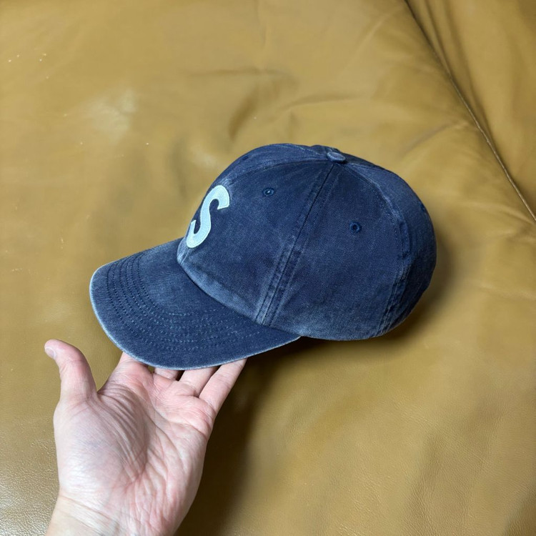슈프림 S로고 6패널 볼캡 모자 23fw 피그먼트 네이비--3