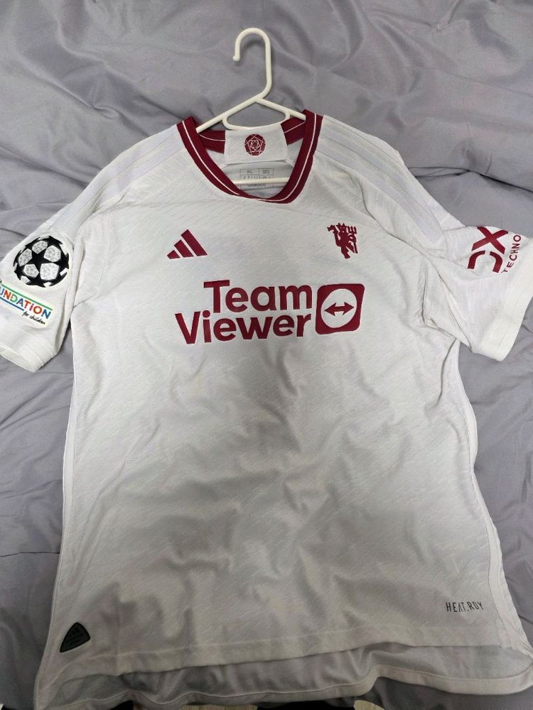 맨유 23-24 써드 어센틱 가르나초 17 UCL 풀패치 (XL)--1