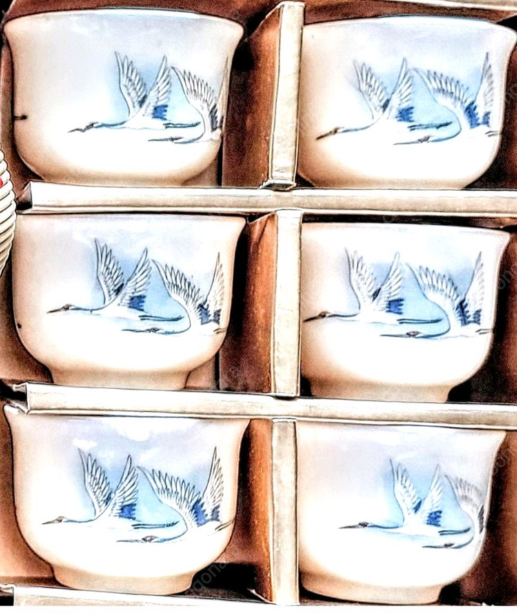 1988년 행남사 주전자1개 + 잔6개 셋트 / 박스채--2