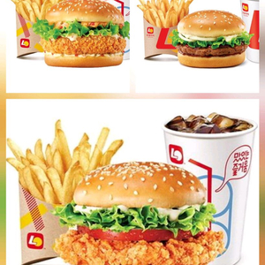 롯데리아 핫크리스피치킨버거세트,리아새우세트,데리버거세트,