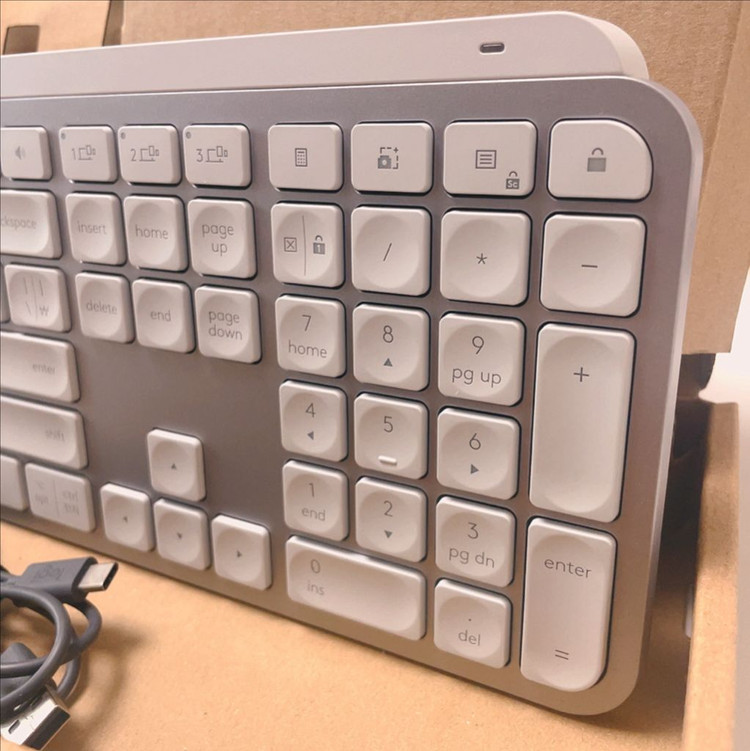 로지텍 KEYS S 무선키보드 + MX Master 4 마우스 페일그레이 세트 이미지