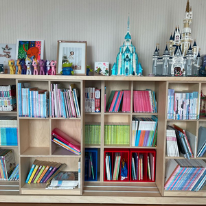 컴프프로 자작나무 슬라이딩 책장 2400