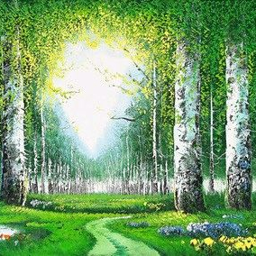 황리순 화백-자작나무숲(변형 100호)/보증서