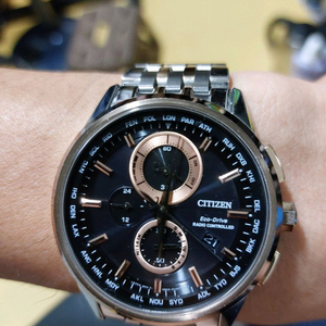 시티즌 로즈골드 전파수신 배터리 새거교환