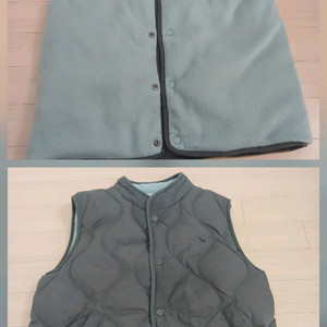 블루독 양면 조끼 패딩 덕다운 145사이즈