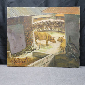 12호 유화그림 외양간 이미지