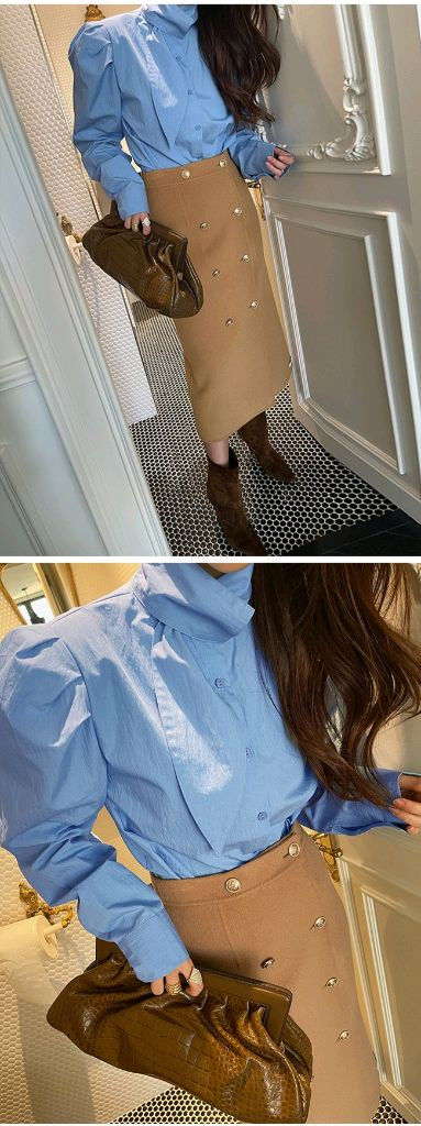 줄로그 울 핸드메이드 치마--1