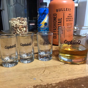 옛날 대중양주 캡틴큐 스트레이트잔 3개 언더락잔 1개 이미지