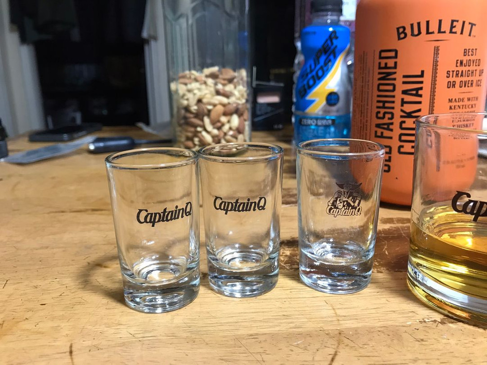 옛날 대중양주 캡틴큐 스트레이트잔 3개 언더락잔 1개 이미지