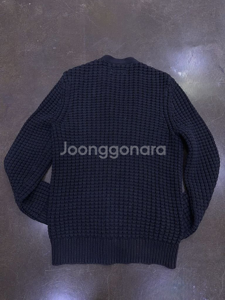 올세인츠 케이블 집업 니트 스웨터 집업 가디건 블랙 M--1