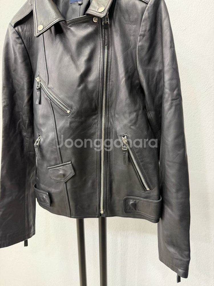 정품) ROBO 로보 블랙 가죽 라이더 양가죽 자켓 55--2