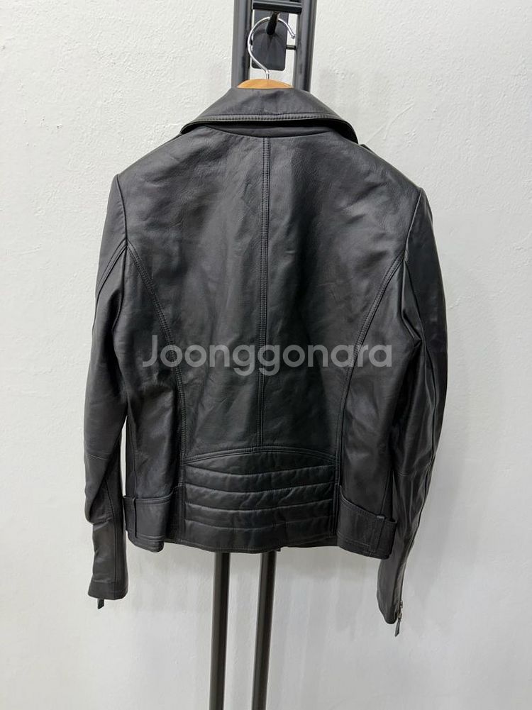 정품) ROBO 로보 블랙 가죽 라이더 양가죽 자켓 55--4