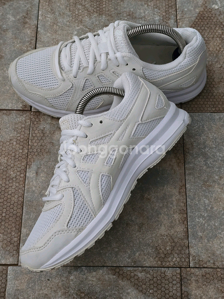 (230)아식스 조그 100 2 화이트 운동화 런닝화--5