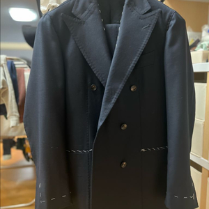 알폰소 시리카 네이비 더블수트 48