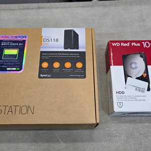 Synology DS118(중고) + WD Red Plus 10TB(새제품)