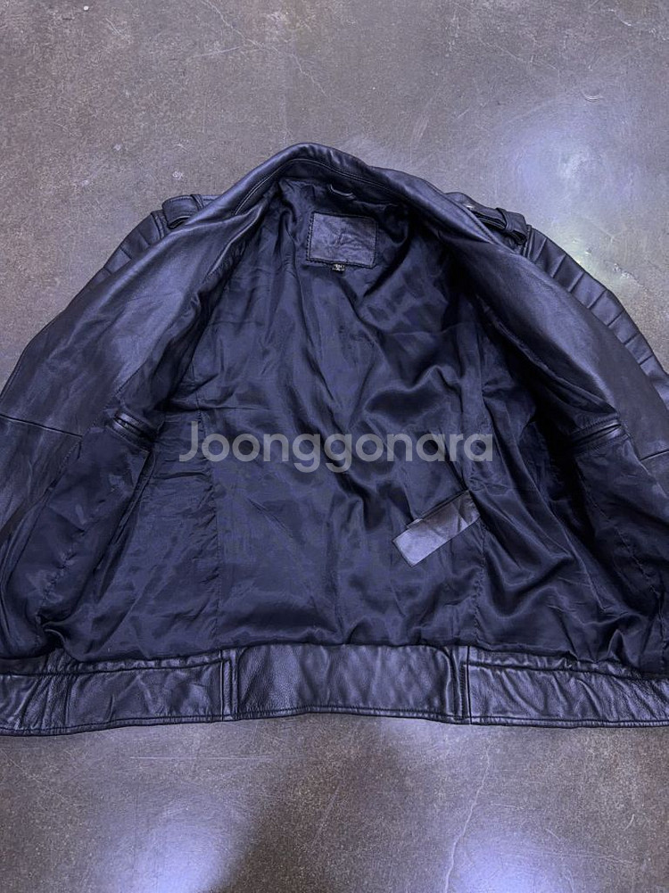 DP 빈티지 퀼팅 바이커 더블 지퍼 엠보싱 양가죽 라이더자켓 50--6