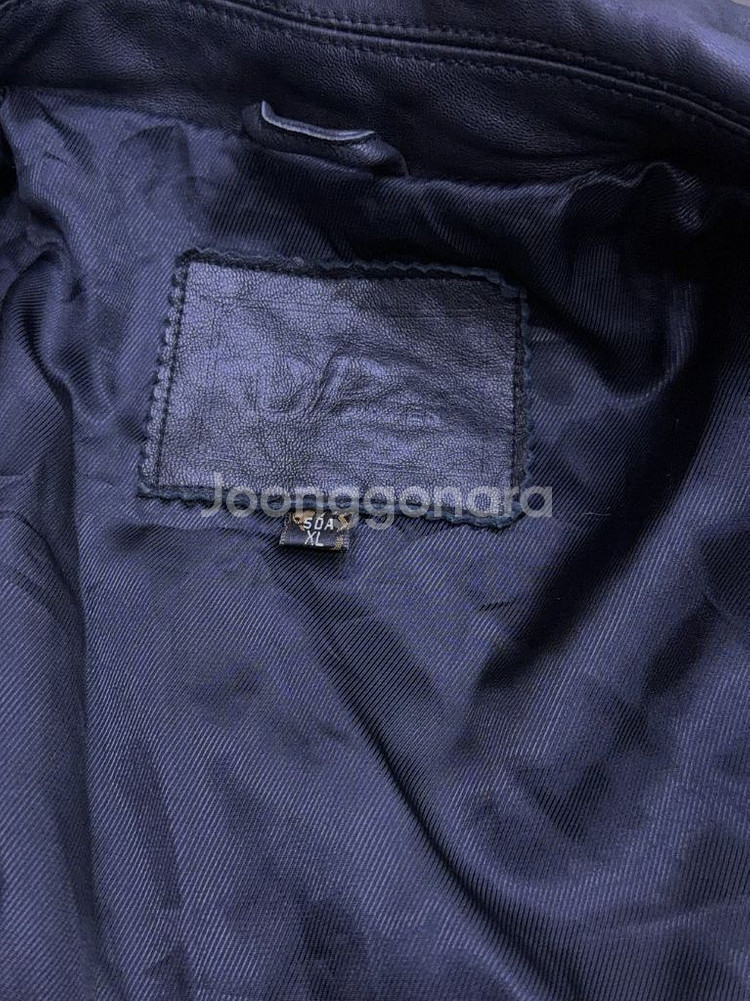 DP 빈티지 퀼팅 바이커 더블 지퍼 엠보싱 양가죽 라이더자켓 50--7