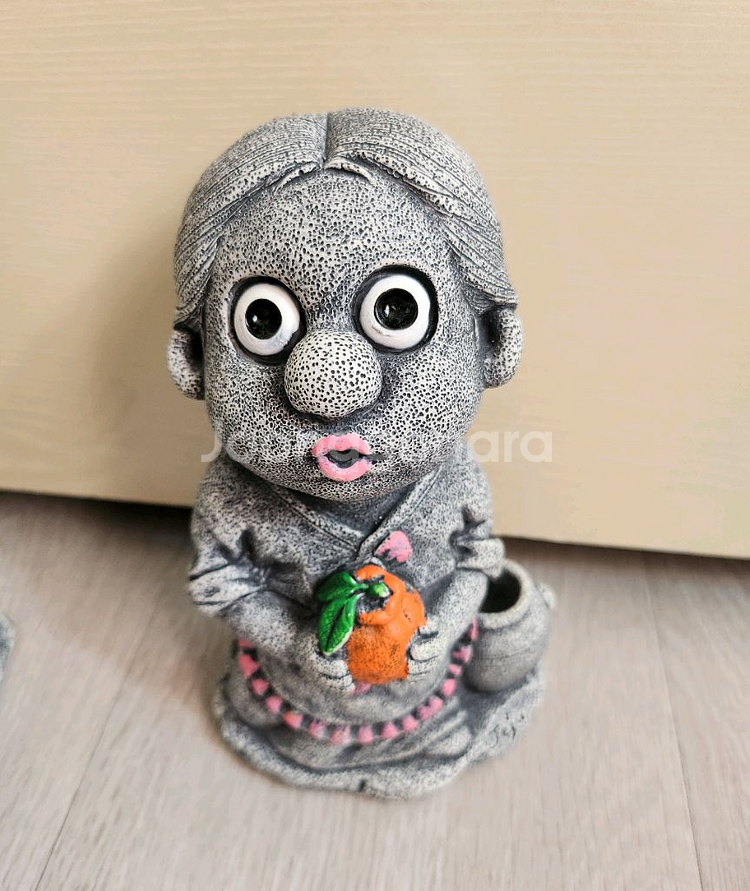 새거 제주도 돌하르방 장식품 한쌍 돌하르방 인형--2