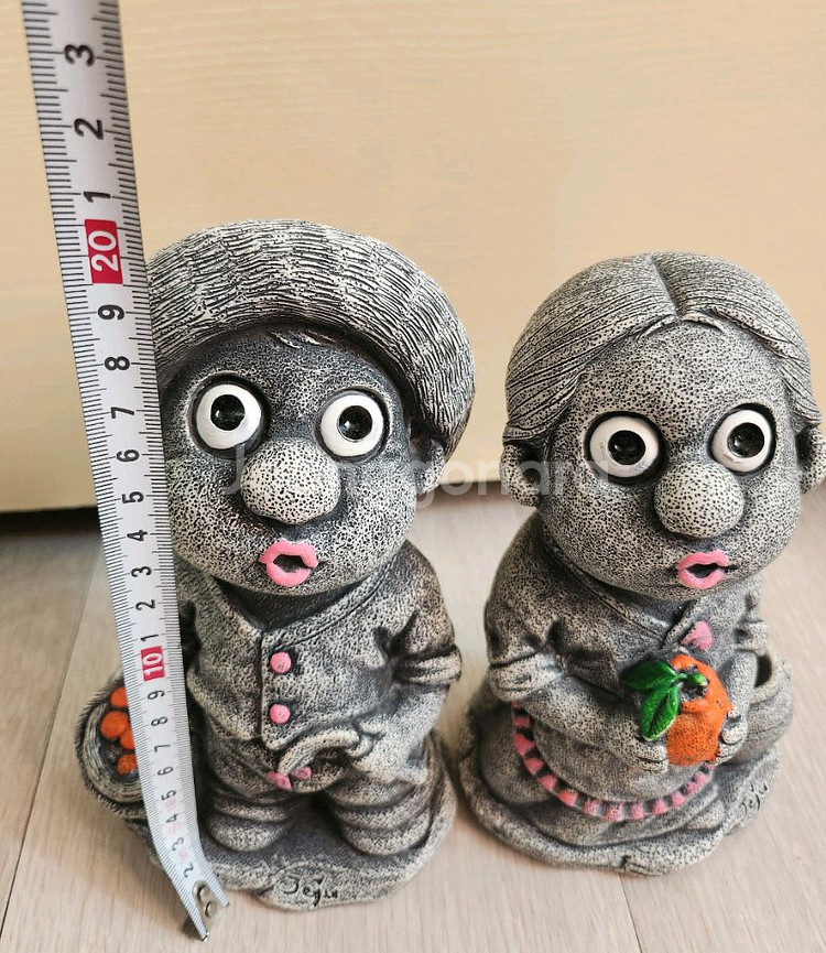 새거 제주도 돌하르방 장식품 한쌍 돌하르방 인형--3
