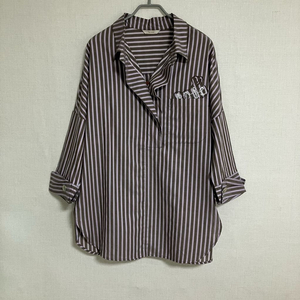 THE IZZAT 더 아이잗 스트라이프 셔츠 퍼플