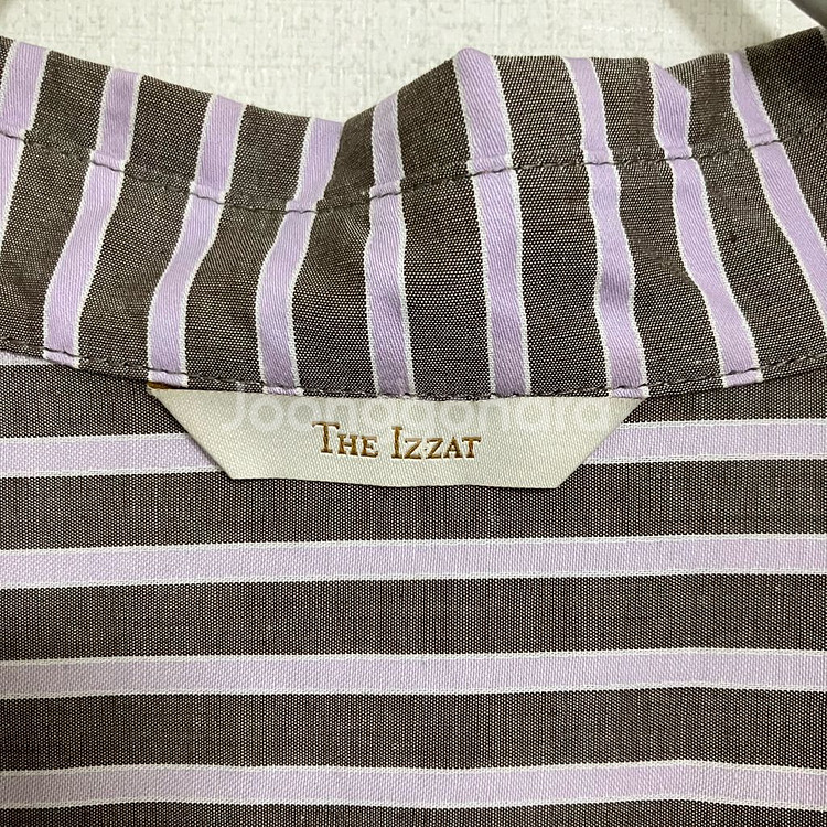 THE IZZAT 더 아이잗 스트라이프 셔츠 퍼플--4