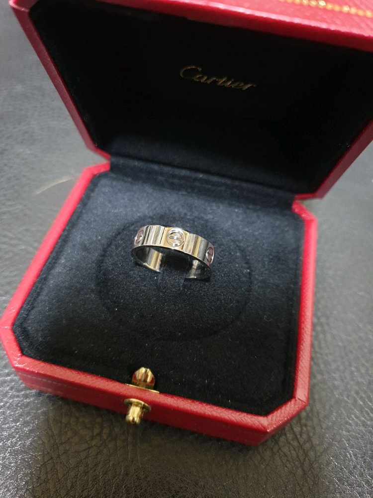 까르띠에 정품 러브링 클래식 러브반지 화이트 56호--1