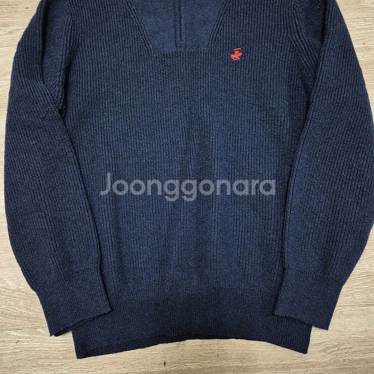 비버리힐즈폴로클럽 모직 하이넥 반집업 니트 L(100)--2