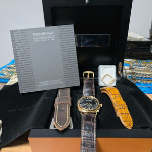 조율가능)파네라이 8DAYS 수동 18k 금통 시계 실버바 교환가능 이미지