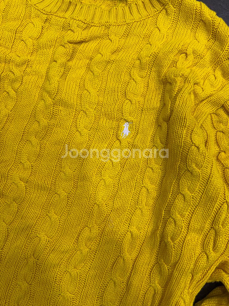 폴로 랄프로렌 클래식 케이블 니트 옐로우 여성 L--3