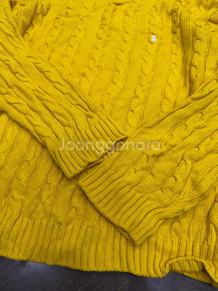 폴로 랄프로렌 클래식 케이블 니트 옐로우 여성 L--5