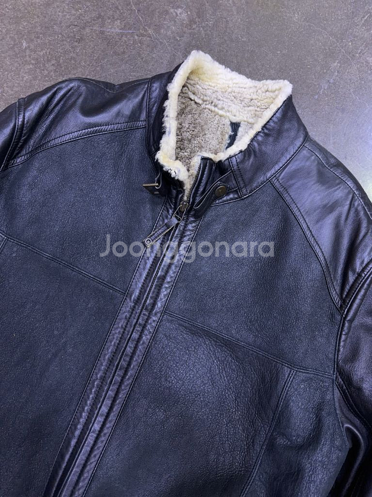 양가죽 양털 안감 투톤 무스탕 레더자켓 105--2