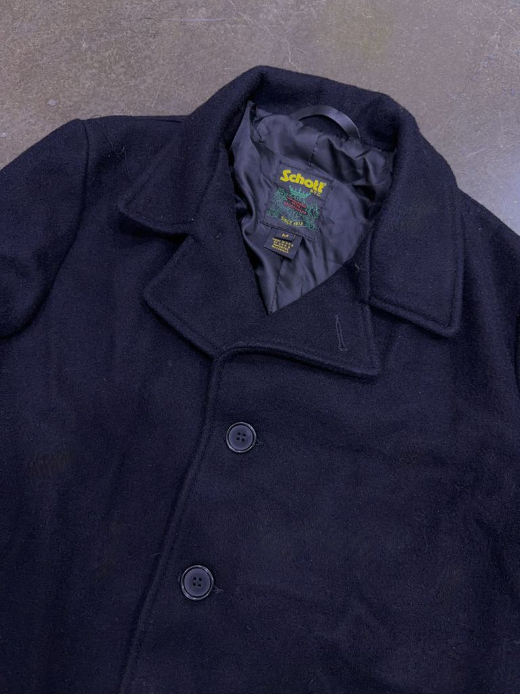 Schott 쇼트 NYC 울 싱글 해군 피코트 M 이미지