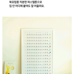 택포) 소중한글 받침 공부 가능한 한글 자석 벽보 포스터