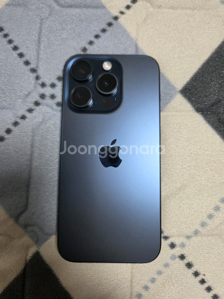 아이폰 15 프로 블루 128 배터리 100% 사이클 3 풀박--2