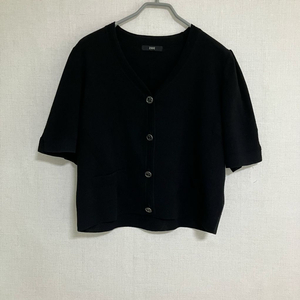 ZOOC 주크 블랙 반팔 가디건