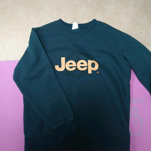 지프 JEEP 초록 기모 맨투맨 티 가슴단면 56정도