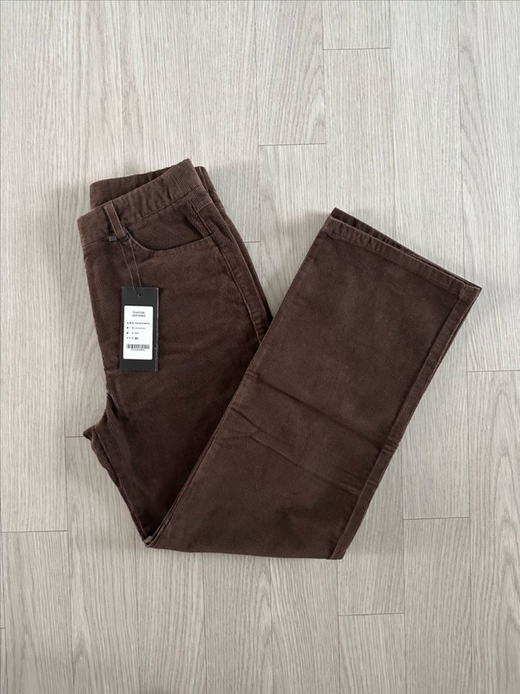 (택새상품) 무신사스탠다드 우먼즈 스트레이트 코듀로이 팬츠 브라운 26--6