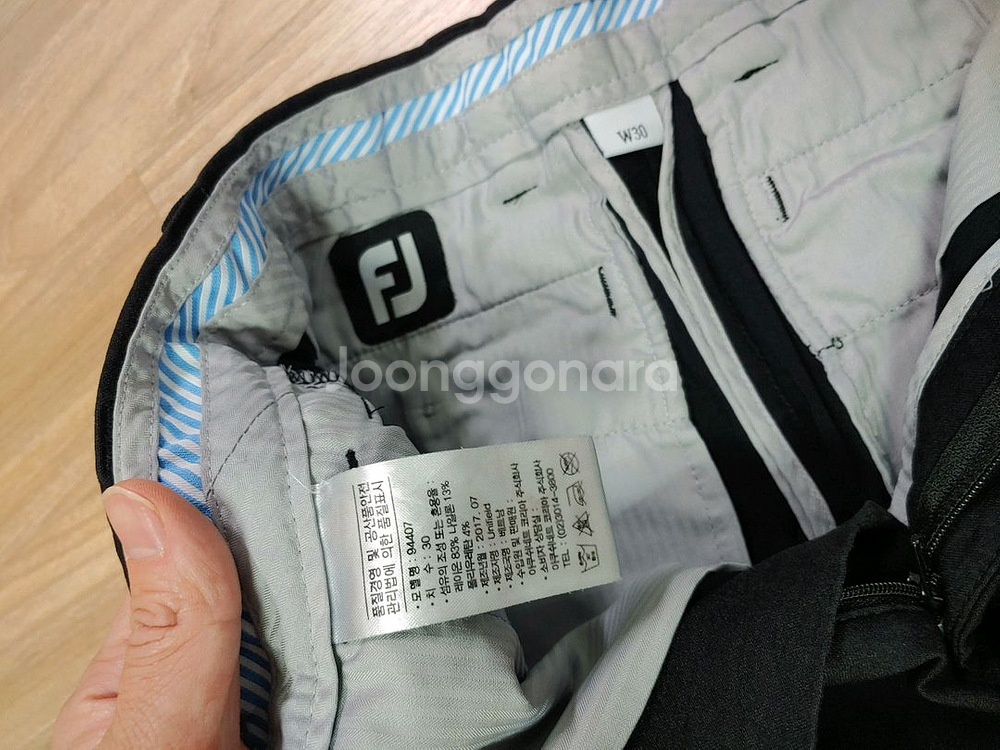 풋조이 남자 골프바지 일반핏 팝니다--3