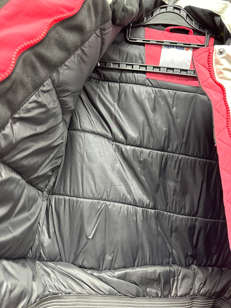 네파 키즈 핑크/화이트 패딩 점퍼 130--1