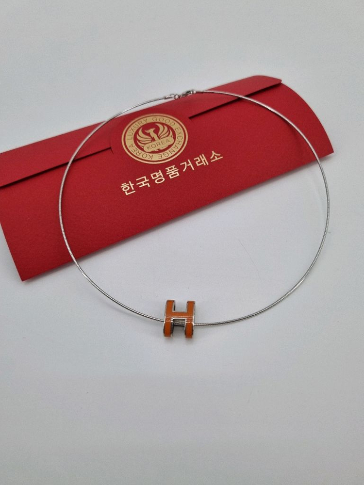 중고 에르메스 팝아슈 목걸이--1