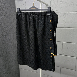 루이비통 LV 모노그램 금장 스팽글 스커트 치마 38