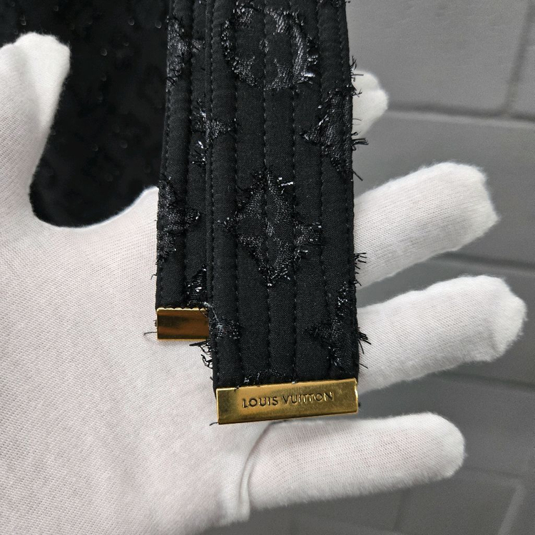 루이비통 LV 모노그램 금장 스팽글 스커트 치마 38--2