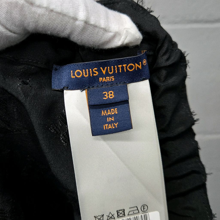 루이비통 LV 모노그램 금장 스팽글 스커트 치마 38--4