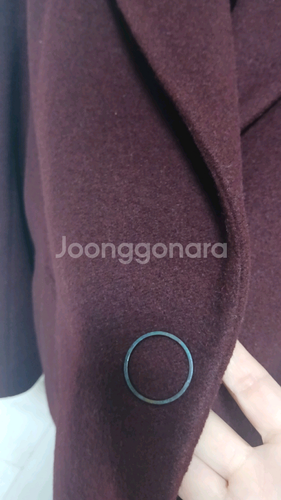 LIST 리스트 버건디 울 코트 66사이즈--3