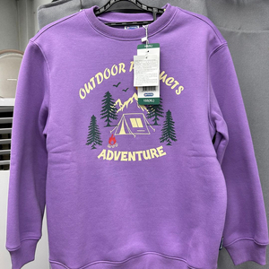 아웃도어 퍼플 맨투맨 키즈 티셔츠 XL 155