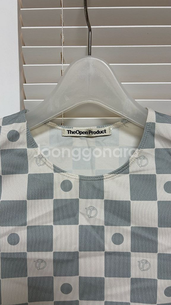 더오픈프로덕트 체크 티셔츠--1