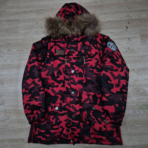 NTHREE 카모 패턴 퍼후드 스노우보드 스키점퍼 M(95)