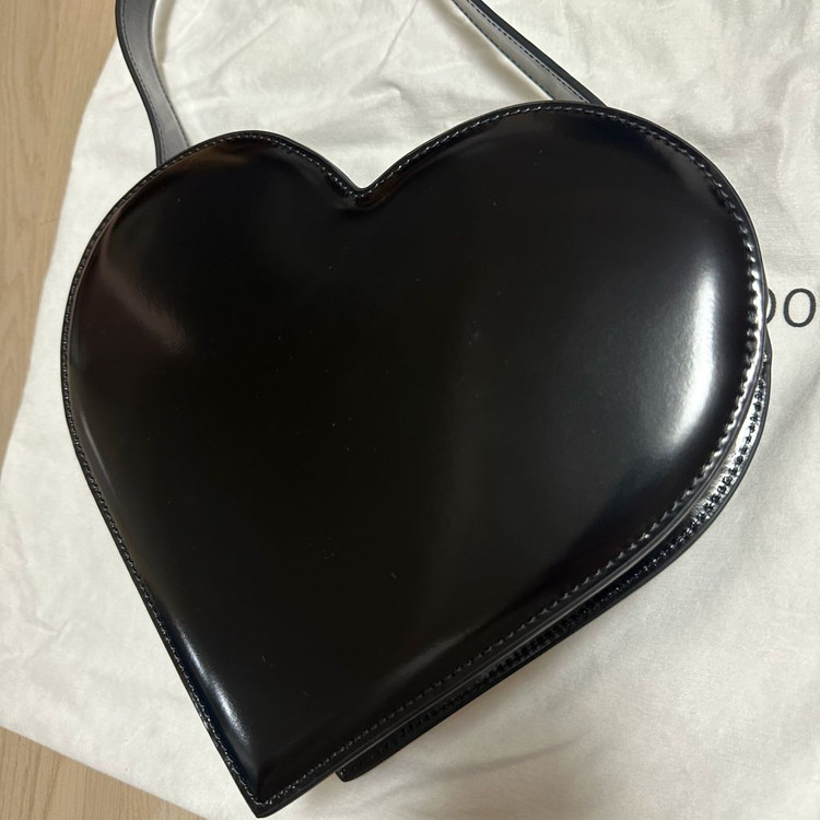 페퍼윤윤 하트백 복스 블랙 / 미듐 사이즈--1
