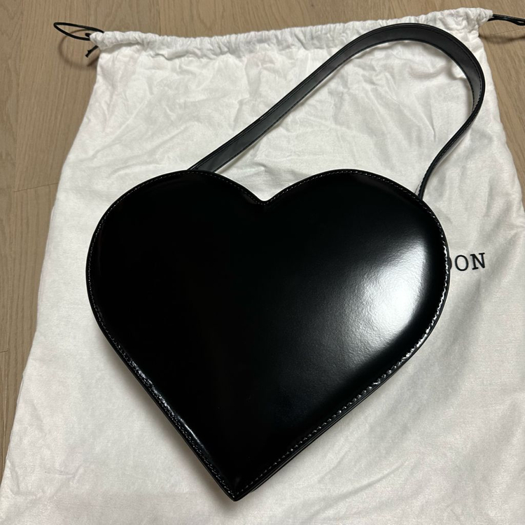페퍼윤윤 하트백 복스 블랙 / 미듐 사이즈--2