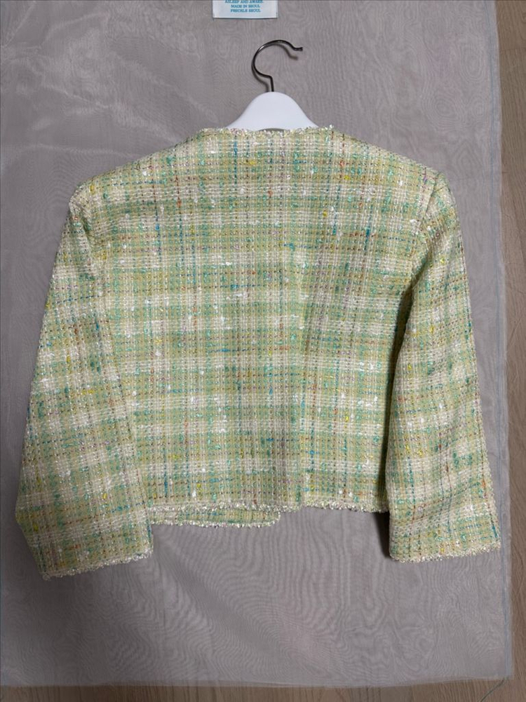 프레클 캔디 트위드 크롭 자켓 민트 / 새상품--1